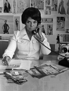 Eunice Johnson at work, 1970, photo courtesy of Johnson Publishing Company LLC.